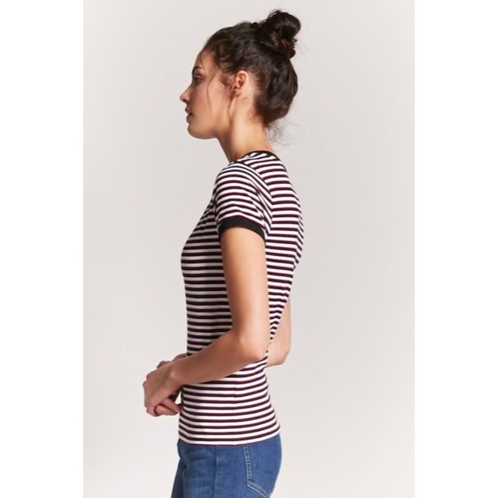 Forever 21 Multi-Stripe Ringer Tee - Picture 4 of 8